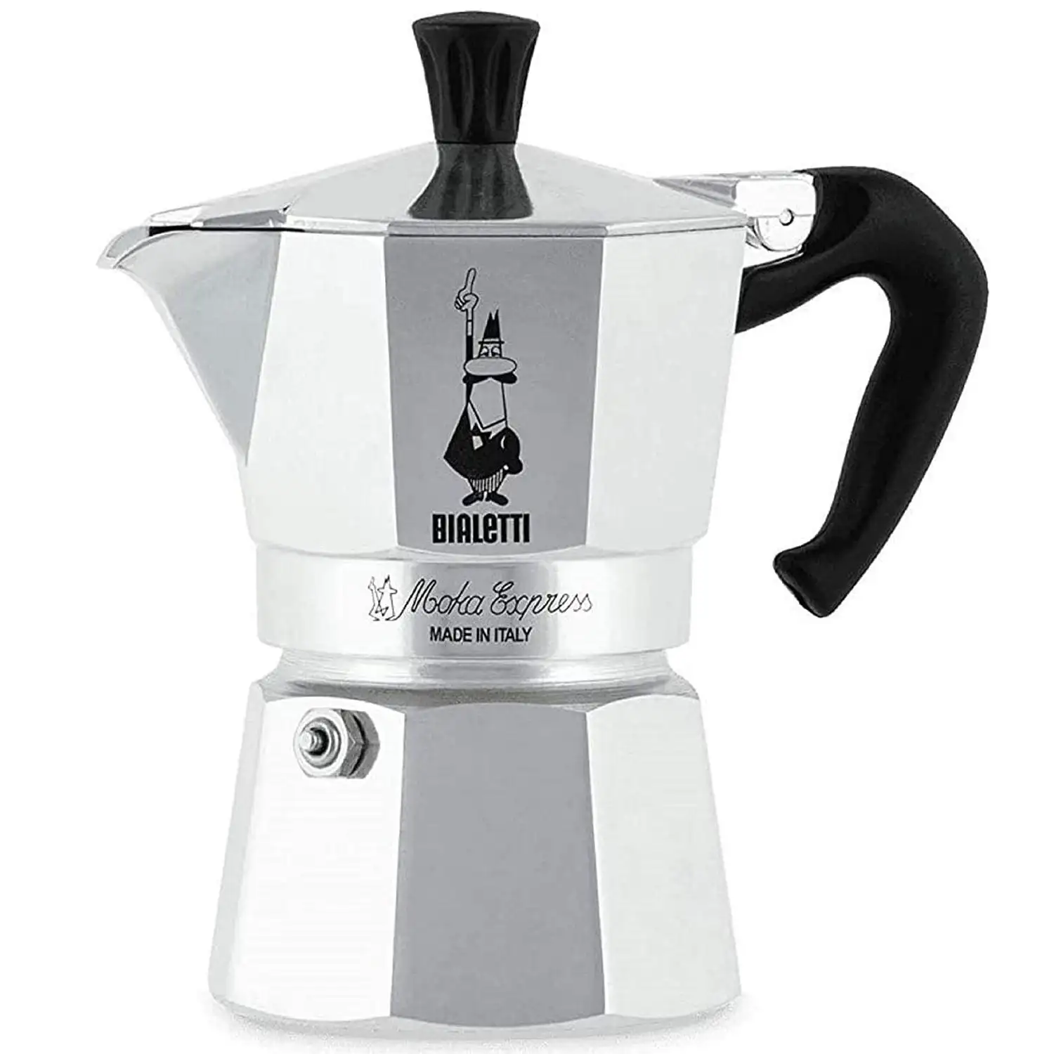 新客首单高返6%！Bialetti 炉灶面浓咖啡机 银色 3杯容量