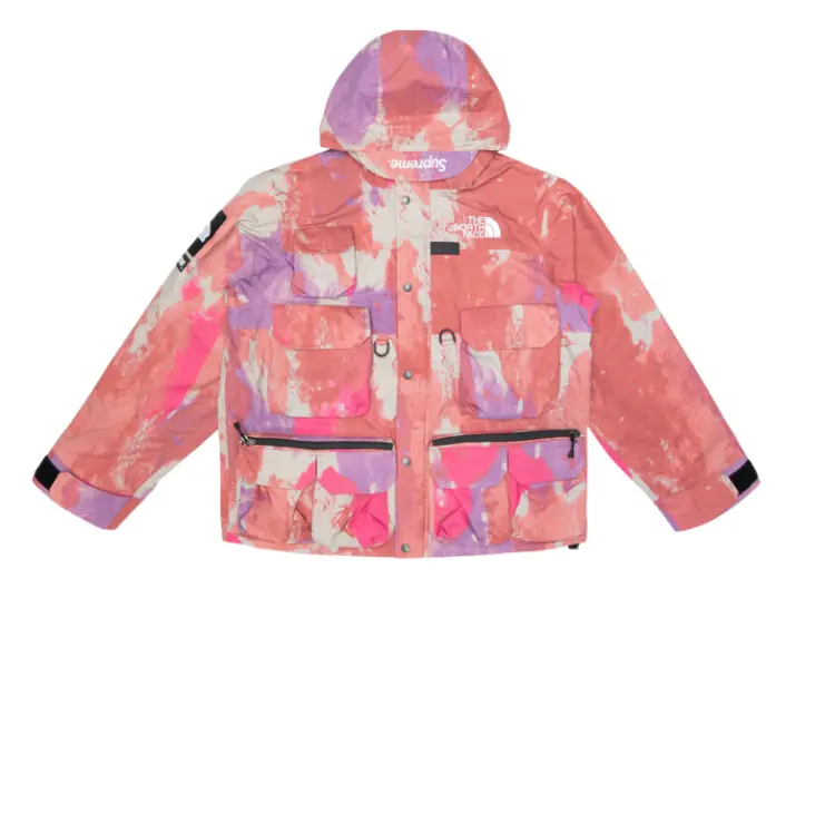 Supreme x TNF Cargo Jacket Multicolor 扎染冲锋衣