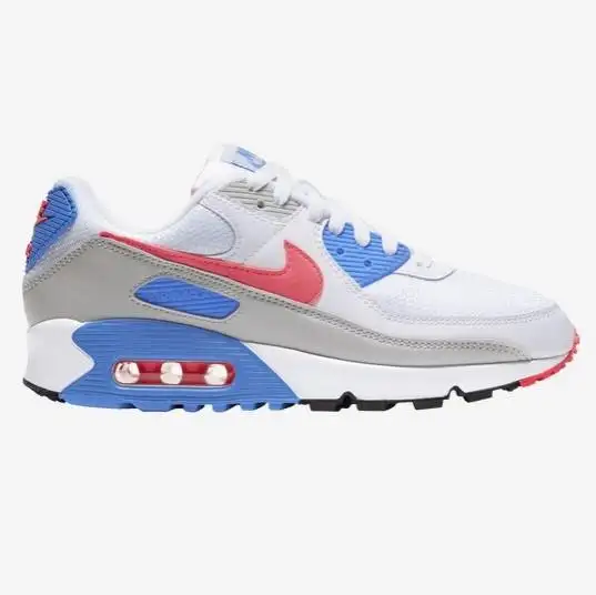 Nike Air Max 90 男士 白红蓝 黄金码全