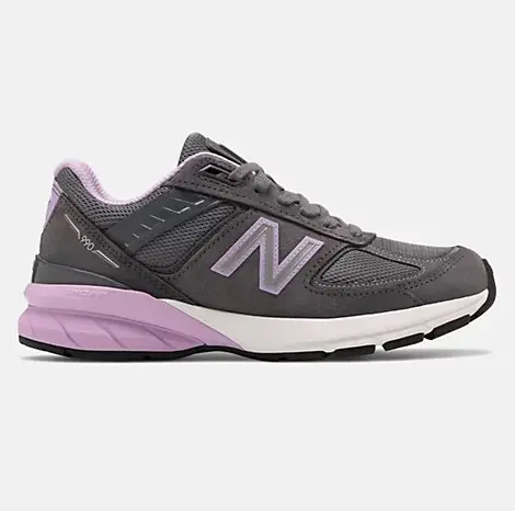 Made IN US 990v5 女士 灰紫白 经典跑鞋