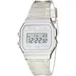 Casio Unisex Digital 中性款透明果冻表带手表 F-91WS-7CF