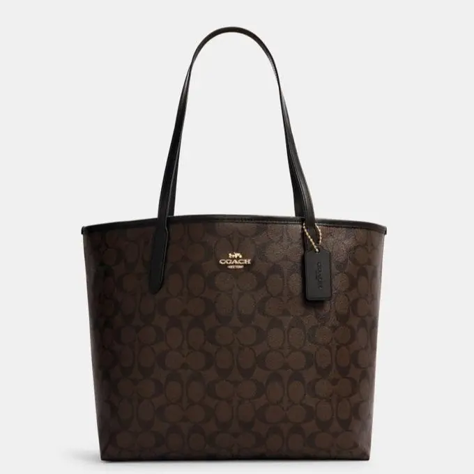 COACH 蔻驰 City 老花托特包