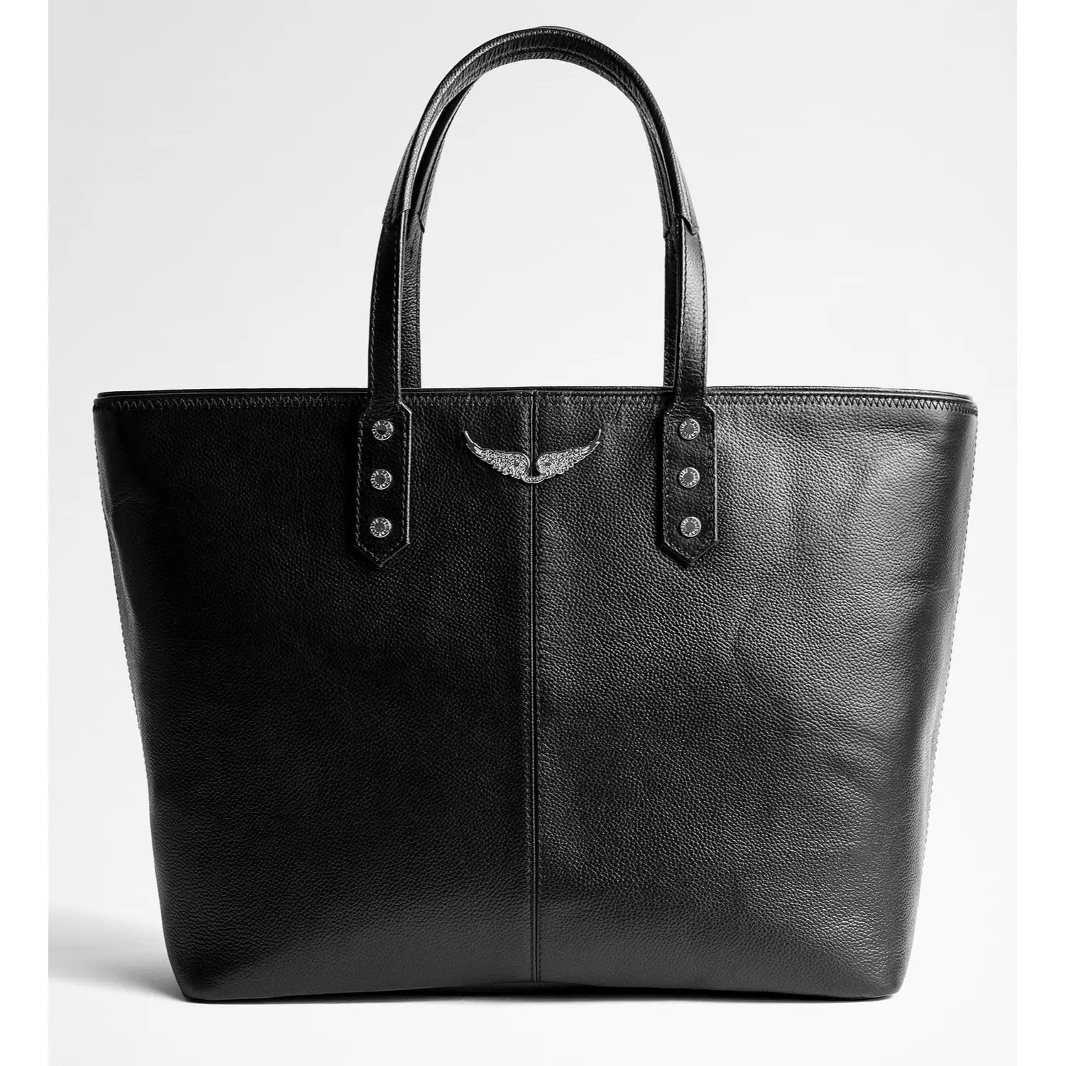Zadig & Voltaire (FR)：黑色皮革手提包