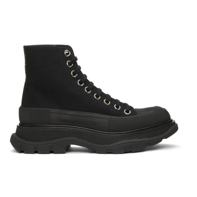 ALEXANDER MCQUEEN Black Tread Slick High Sneakers