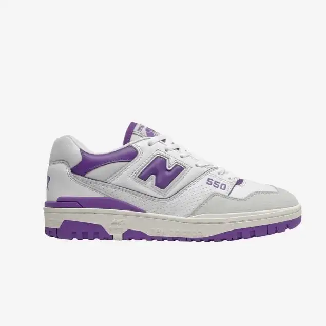 New Balance BB550 男士 白紫 低帮 少量现货 多色