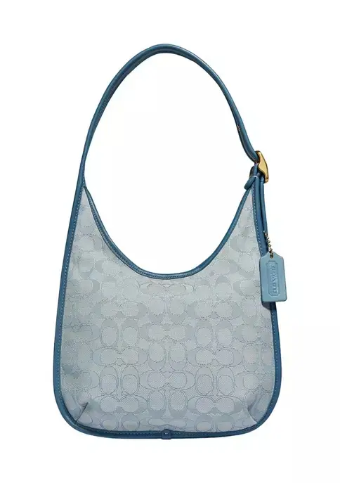 Coach Ergo中号月牙包 粉色/蓝色