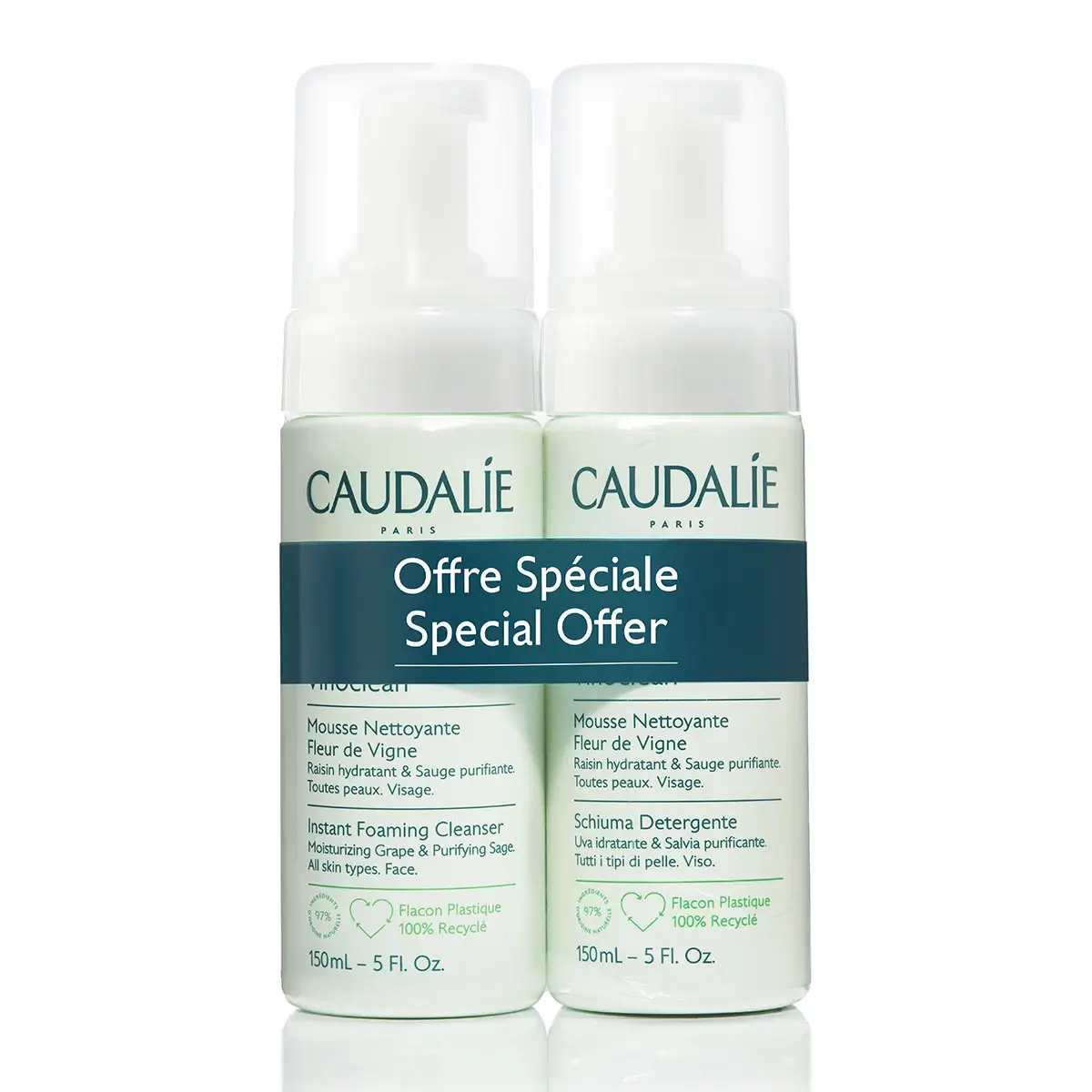 Caudalie 欧缇丽 葡萄籽泡沫洁面 两瓶装 2x150ml