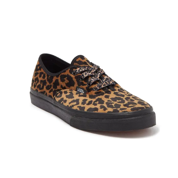 VANS 万斯 Authentic 豹纹大童款板鞋