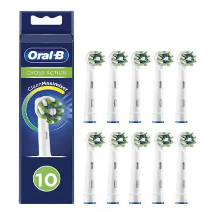 史低！Oral-B 欧乐B crossaction CleanMaximiser 10支牙刷替换头