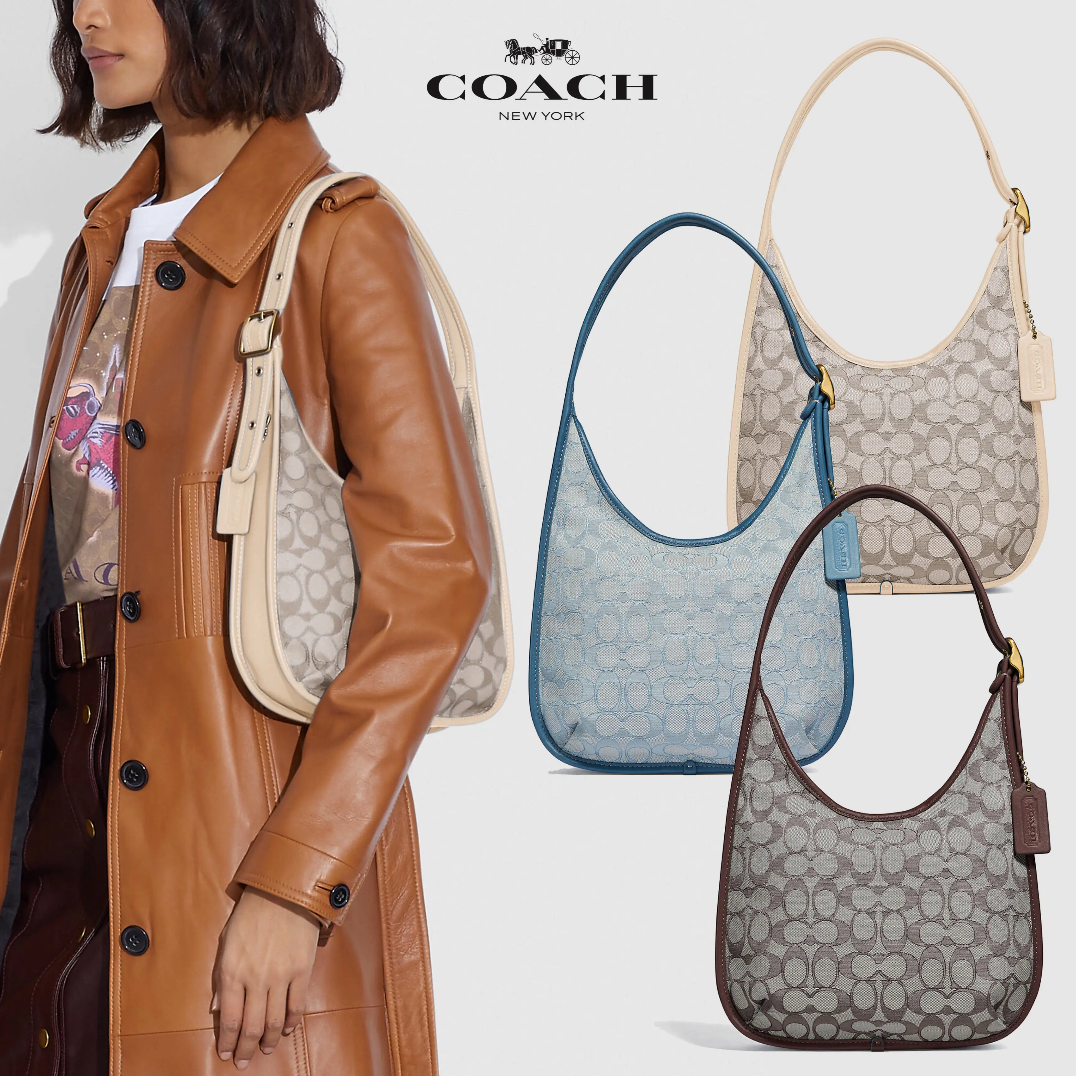 COACH 蔻驰 Ergo Signature 月牙包 封面模特款