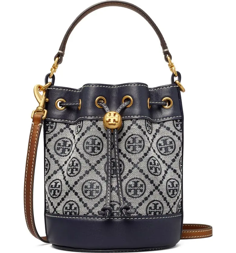 补货！Tory Burch 汤丽柏琦 T MONOGRAM 老花水桶包 mini款