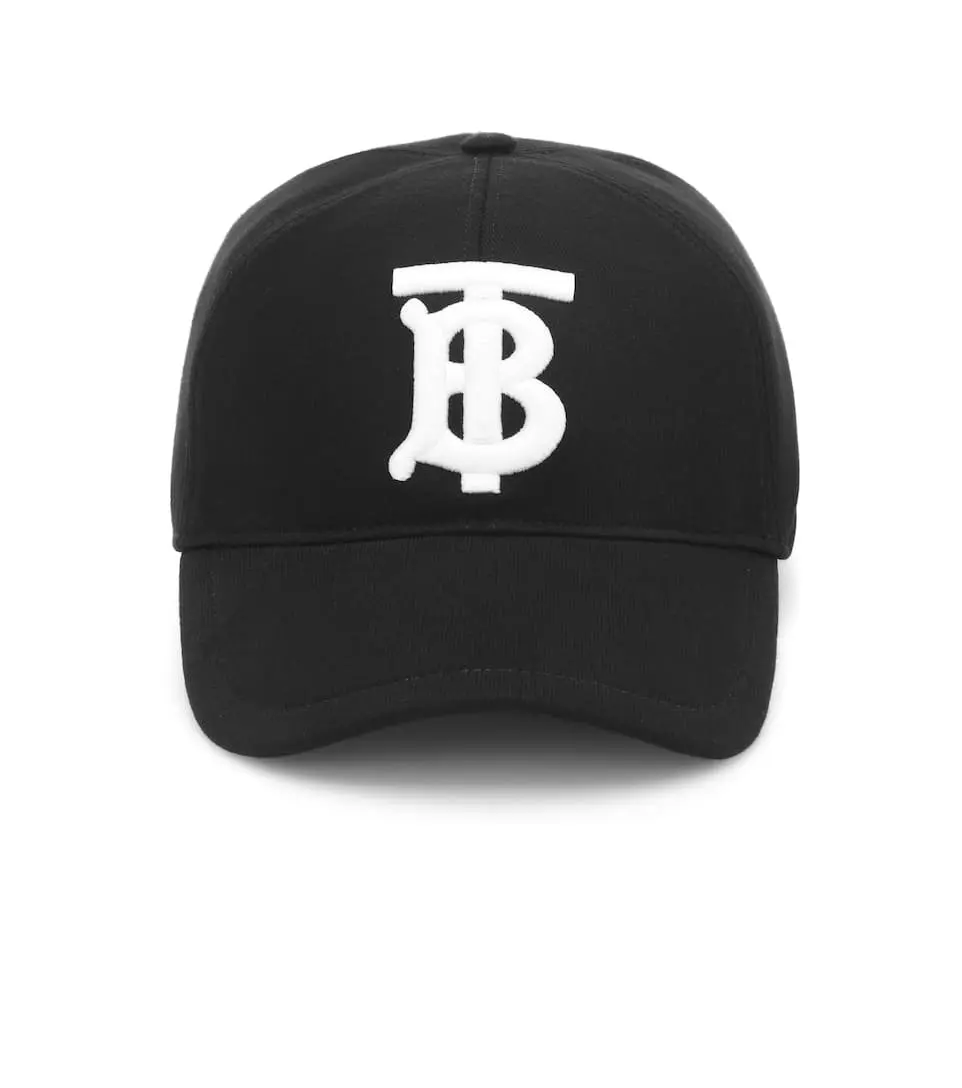 Burberry 巴宝莉logo黑白棒球帽