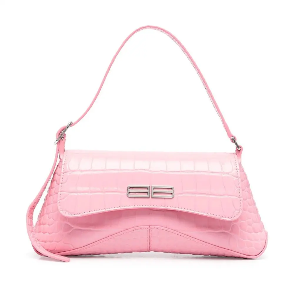 Balenciaga Xx Flap 仿鳄鱼纹压纹皮质单肩包