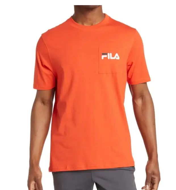FILA 斐乐 橙色棉质T恤