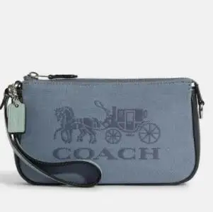 降价！Coach蔻驰Nolita 19麻将包 牛仔蓝