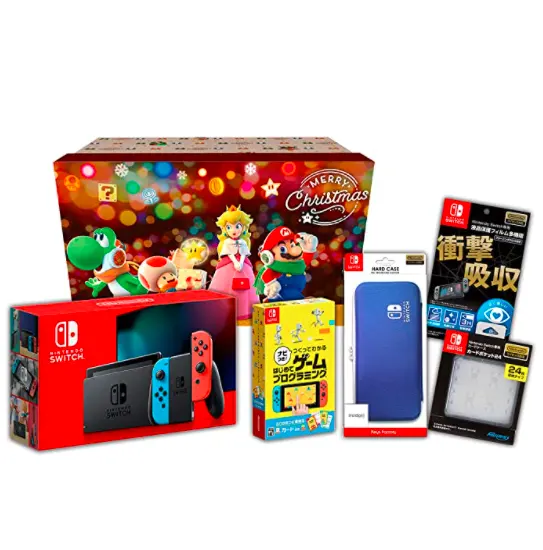 Nintendo Switch 主机（Nintendo Switch）Joy-Con（L）霓虹蓝/（R）霓虹红 + 配件随附套装