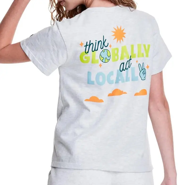 CHAMPION x steffi lynn Think Globally T恤