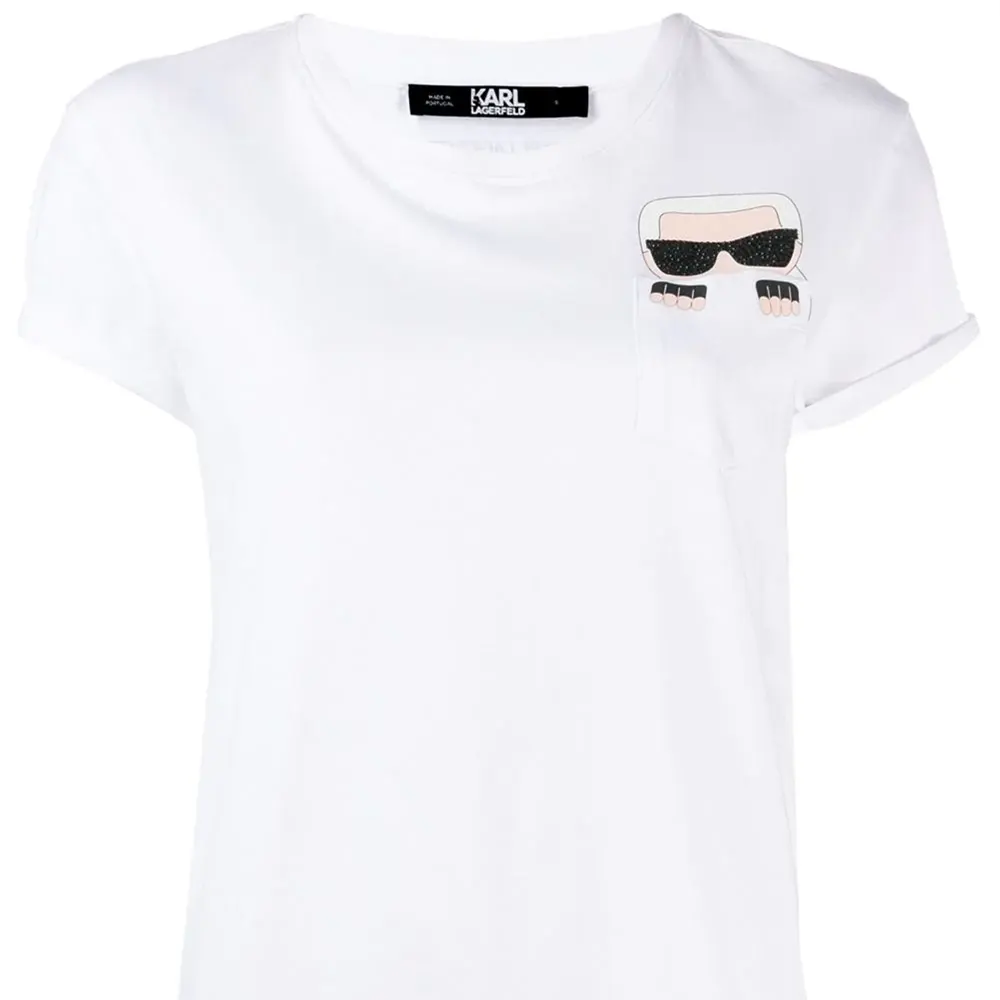 Karl Lagerfeld Ikonik老佛爷图案印花T恤