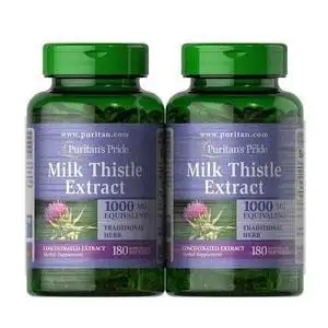 Puritan's Pride 普丽普莱 奶蓟提取物软胶囊 解酒护肝1000mg*180粒*2瓶装