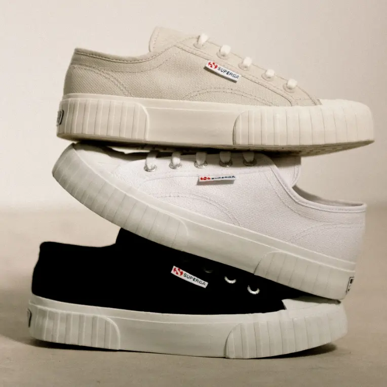 Superga AU 2630 男女同款条纹休闲板鞋