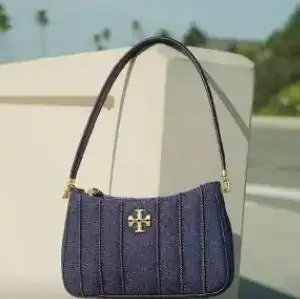 Tory Burch 汤丽柏琦KIRA DENIM mini款腋下包