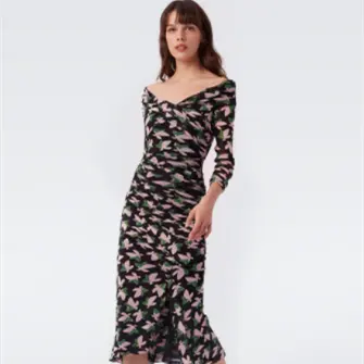 DVF Ganesa 褶饰连衣裙