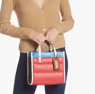 Coach 蔻驰 Field Colorblock Quilted 托特包