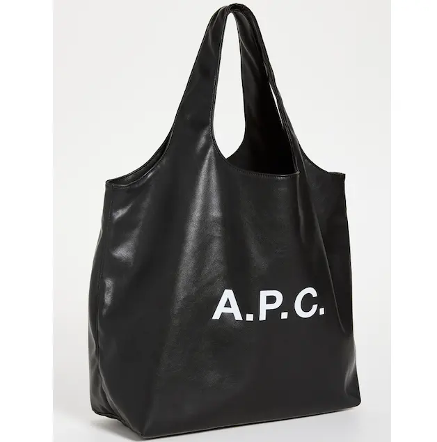 a.p.c 新款皮质黑色托特包