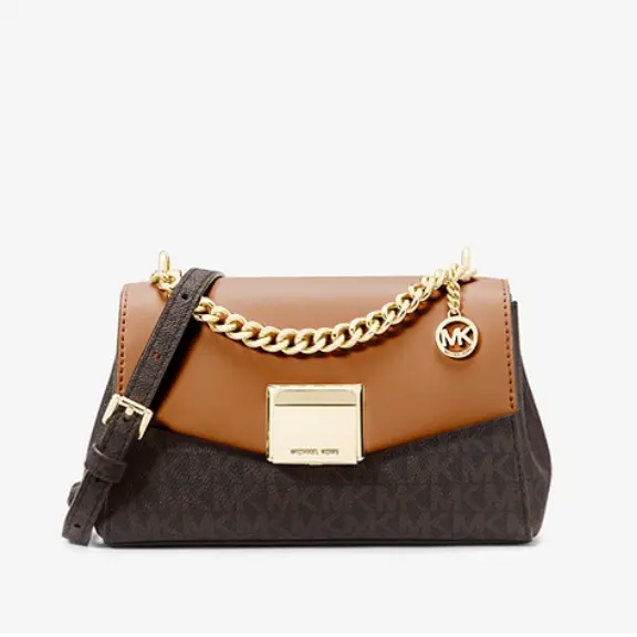 Michael Kors Lita 小号双色老花链条包
