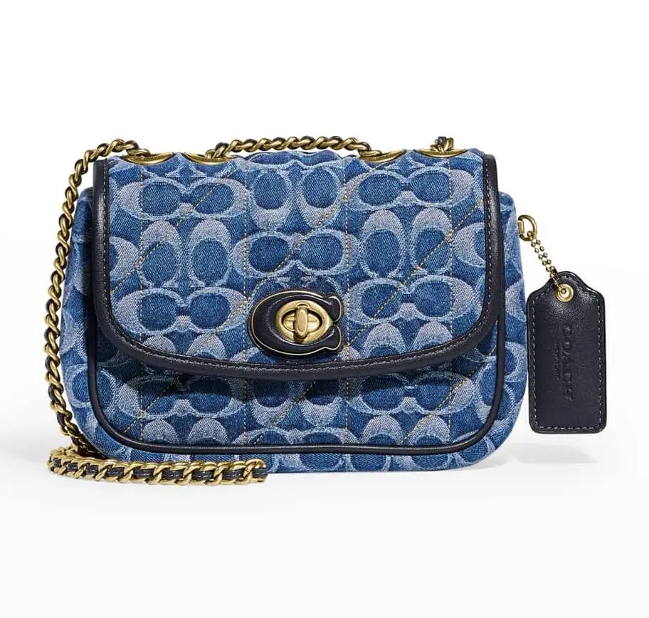 上新！Coach 蔻驰  Madison Pillow 水洗牛仔单肩包
