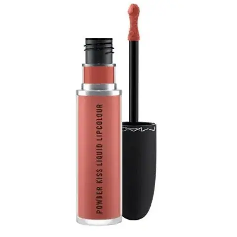 MAC 魅可POWDER KISS 柔雾唇釉 Mull it Over 白桃奶茶