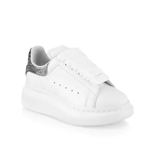 码全！Alexander McQueen 麦昆儿童、大童小白鞋 双色可选