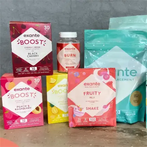 Exante：营养代餐奶昔、抗饿纤体饮品6月促销