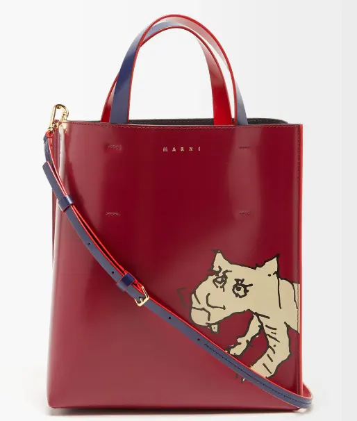 张天爱同款！MARNI 限定小牛皮手提包