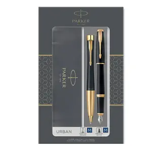 Parker 派克 Urban都市系列 磨砂黑杆金夹钢笔+圆珠笔套装 M尖