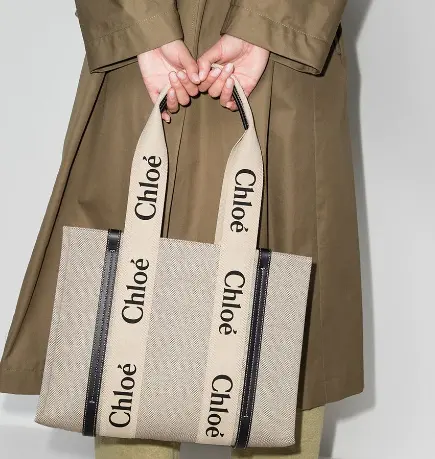 Chloé 蔻依 Woody 小号帆布托特包