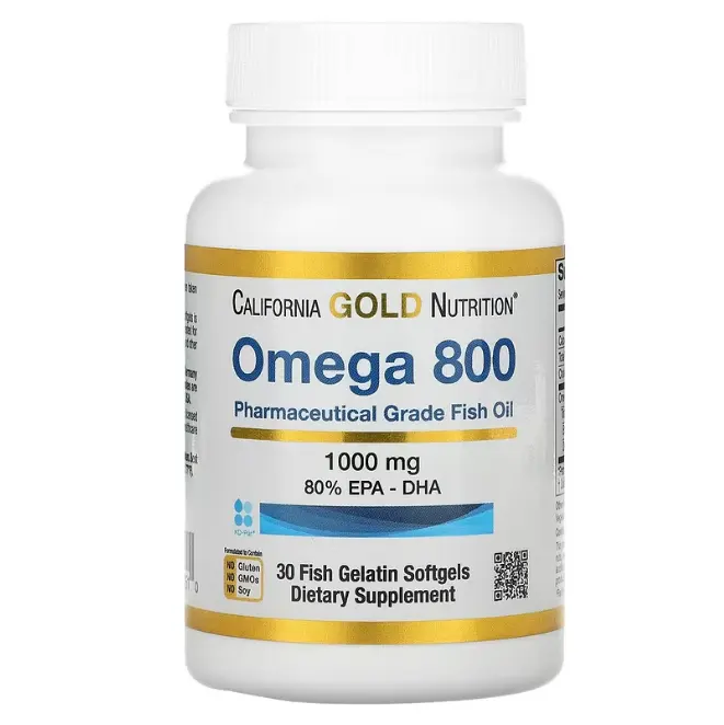 特价！California Gold Nutrition  欧米伽 800 医级鱼油 30 粒