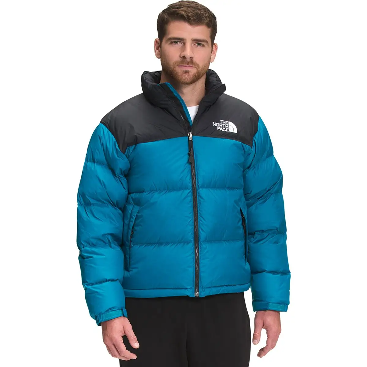 The North Face 北面 1996 男款羽绒服 蓝色/黄色