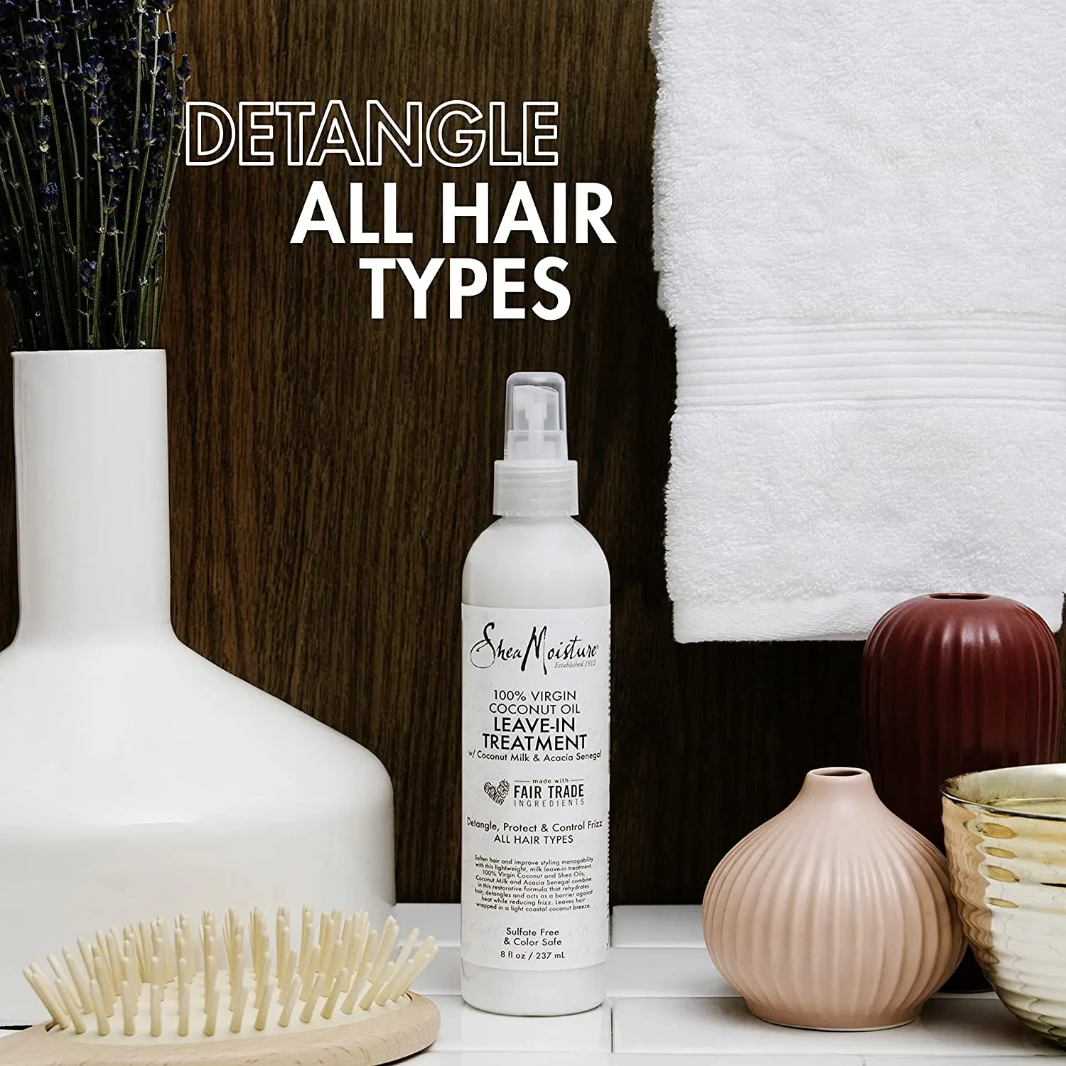 SHEA MOISTURE 初榨椰子油免洗护发素  8 盎司(237ml)