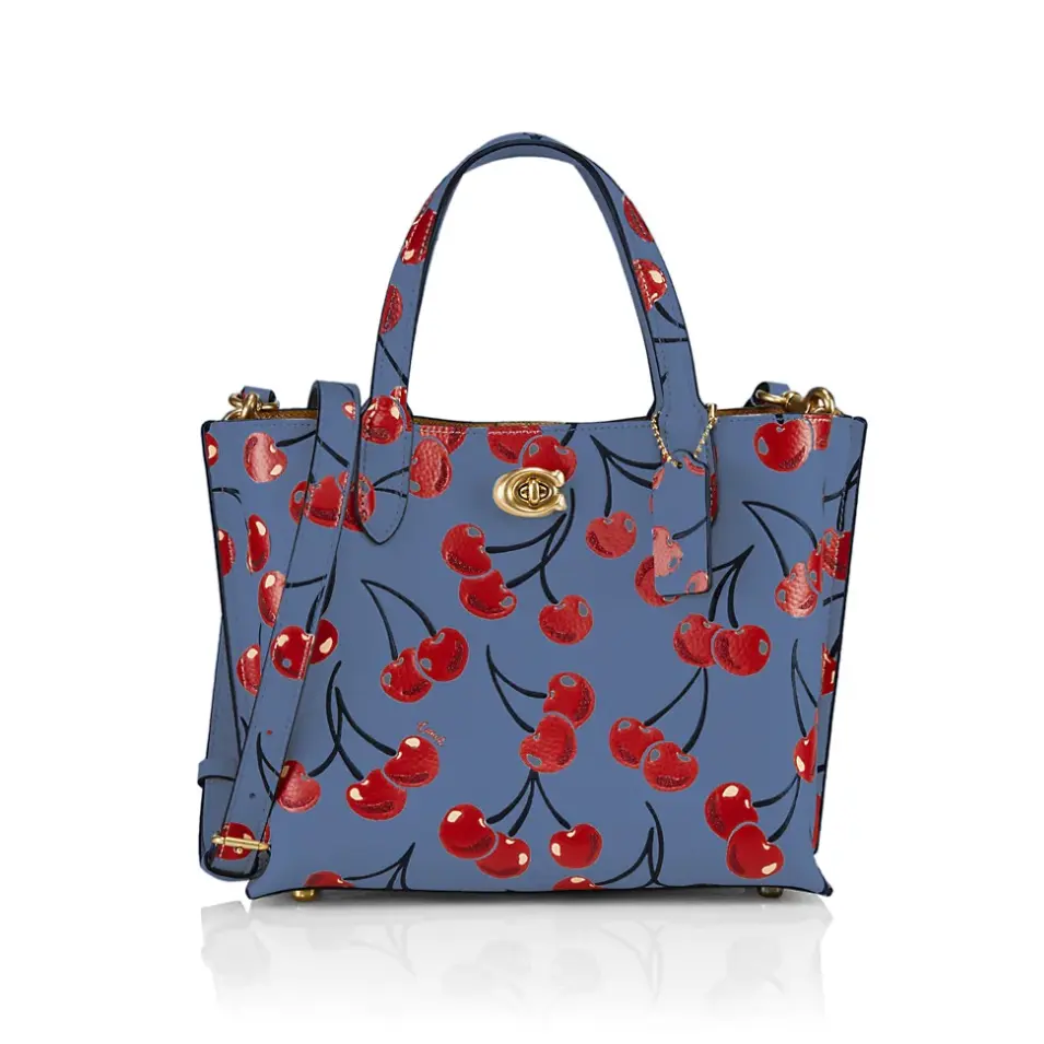 补货！Coach 蔻驰 Willow 24 樱桃托特 蓝色