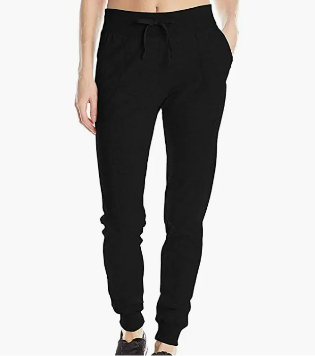 Champion 女士平纹针织慢跑裤 黑色 Medium