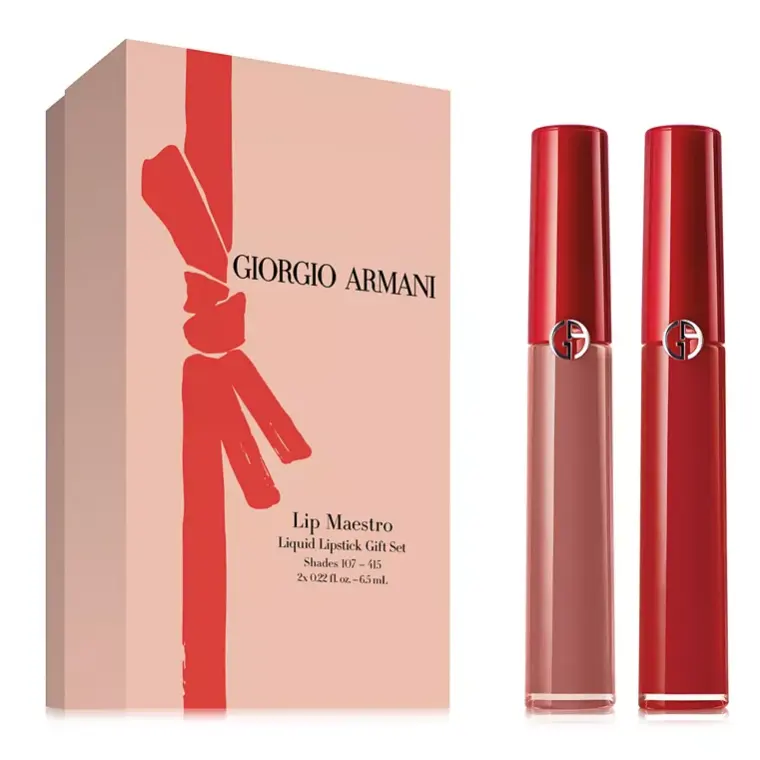 ARMANI BEAUTY 阿玛尼 丝绒唇釉2支装 #107、415 价值$78