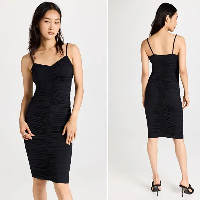 Alexander Wang 褶皱吊带连衣裙 黑