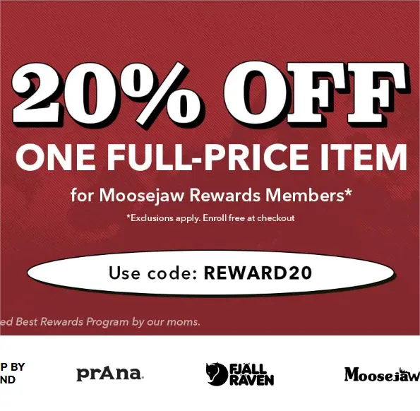 Moosejaw：精选正价商品享8折 MSR、Therm-a-Rest、YETI 、Marmot 都参与
