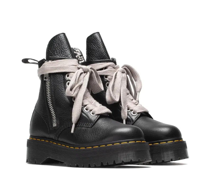 Rick Owens x Dr Martens 联名款  8 孔皮革靴