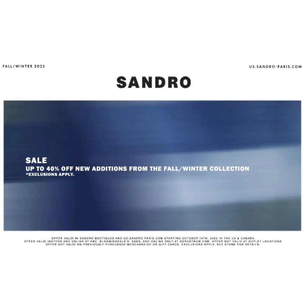 Sandro us：年中服饰大促