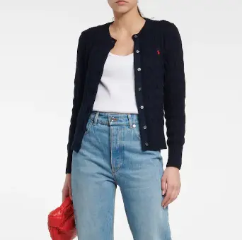 限时降价！Polo Ralph Lauren 绞花开衫 藏青色
