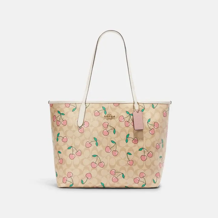 热卖！COACH 蔻驰 City Tote 限量款樱桃托特包