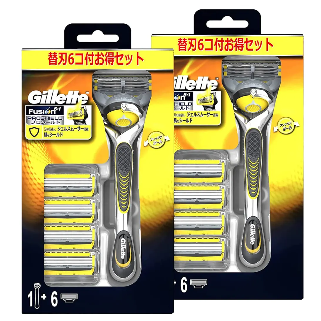 Gillette 吉列 ProShield 手动剃须刀 2套（共2个刮胡刀+12个刀头）