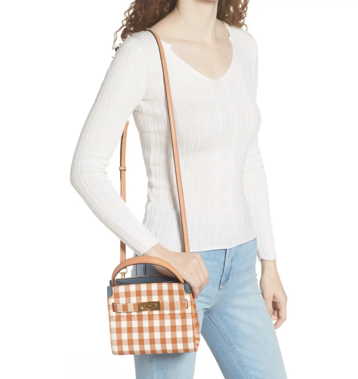 Tory Burch Petite Lee Radziwill 格纹手提包